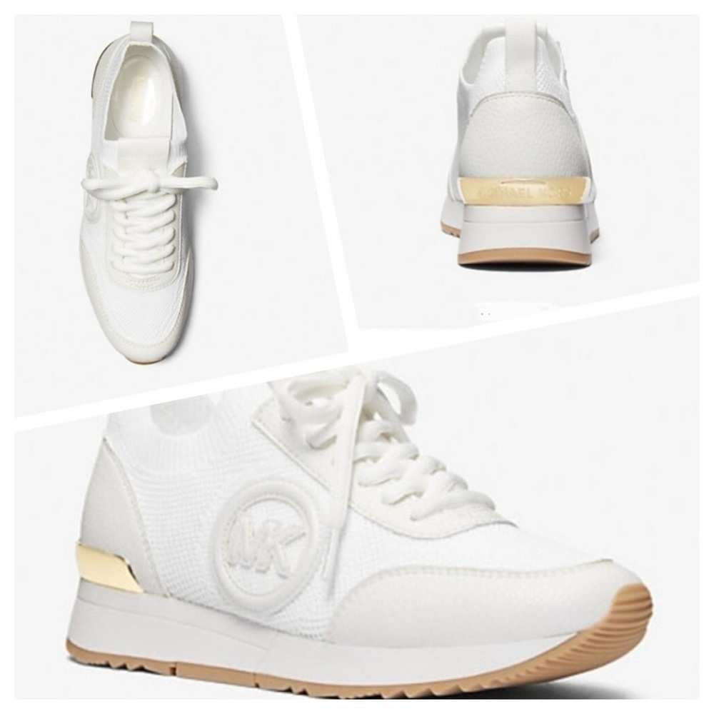 MICHAEL KORS
Jenkins Stretch Knit Trainer In white gold size 8.5 - Picture 3 of 10